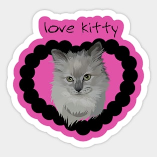 Love kitty cat Sticker